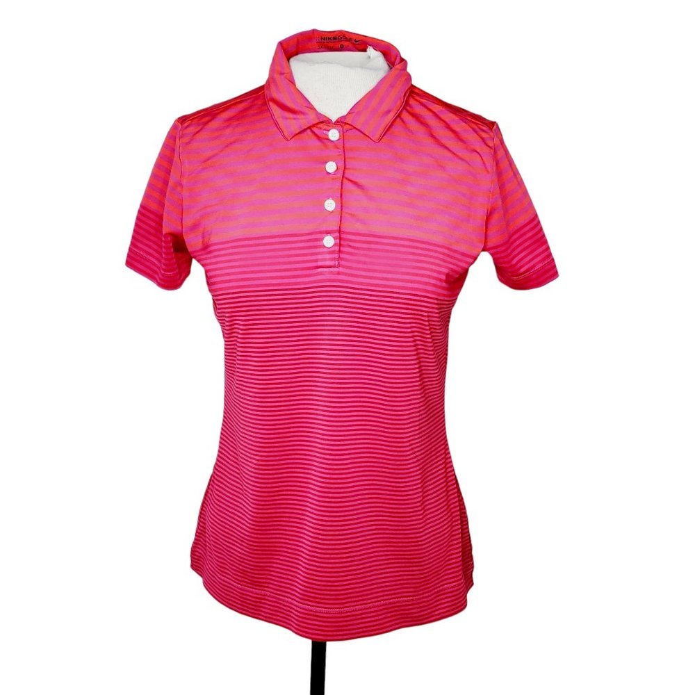 Nike Golf Polo Shirt Short Sleeve Sportswear Athletic Barbie Pink Purple S